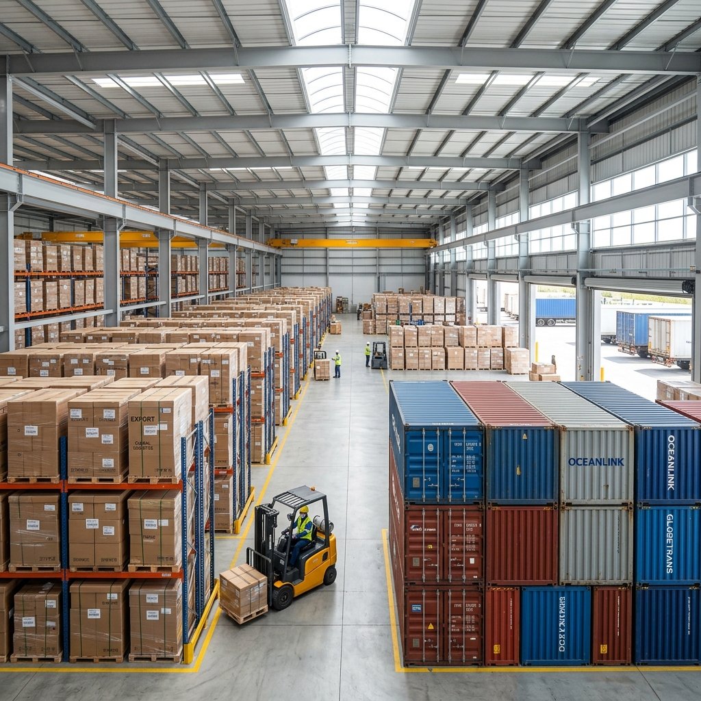 Export logistics and container warehouse